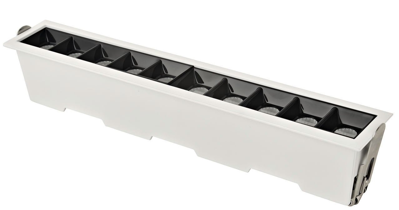 Anti-Glare Recessed Linear Light - Dimmable Office Ceiling Lamp for Modern Space